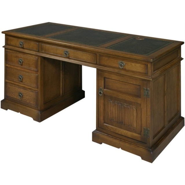 Wood Bros Old Charm Pedestal Desk Oc2798 - Classic Finish - image 1