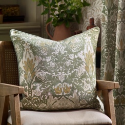 Morris and Co Snakeshead Feather Rich Cushion 55cm - Sunflower/Stone