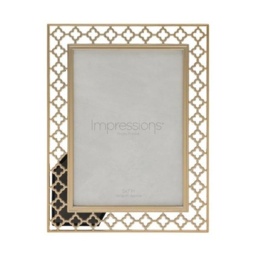 Lattice Cut Metal Photo Frame 5 x 7 - thumbnail 2