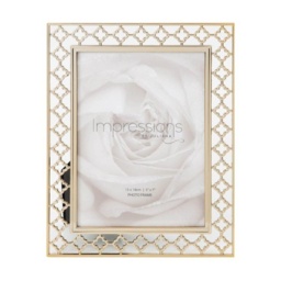 Lattice Cut Metal Photo Frame 5 x 7