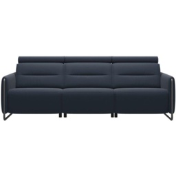 Stressless Emily 3 Seater Power Recliner Sofa With Steel Arms - Noblesse Leather - thumbnail 1