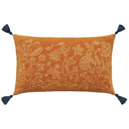 Morris and Co Honeysuckle and Tulip Cushion Saffron - thumbnail 2