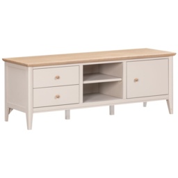 Caldecott TV Unit - Light Oak/Stone Grey - thumbnail 2