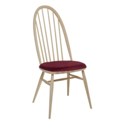 Ercol Upholstered Quaker Dining Chair - Fabric Grade G - thumbnail 3