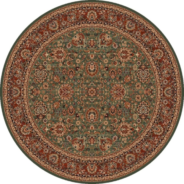 Mastercraft 4362/400 Kashqai Round Rug - Green - 200cm Circle