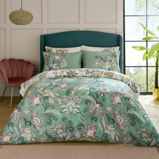 Sara Miller Passiflora Duvet Set - Sage/Stone - Single - image 1