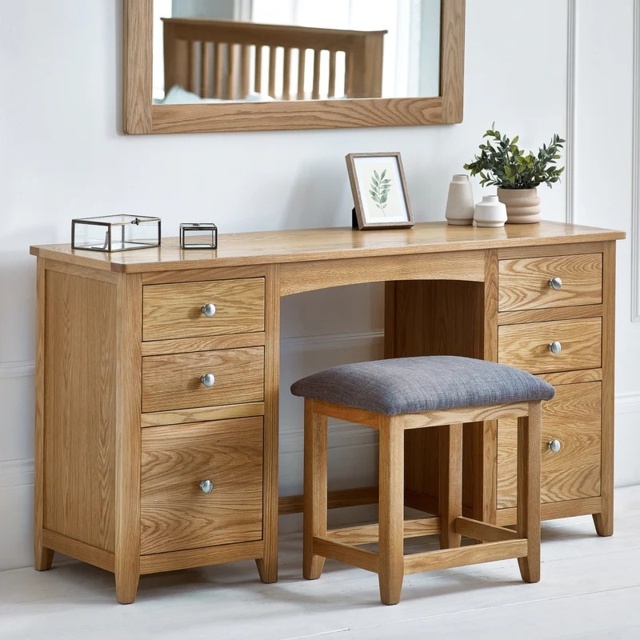 Julian Bowen Mallory Twin Dressing Table and Stool - image 1