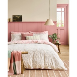 Laura Ashley Ashstead Damask Duvet Set - Natural and Coral - Double - thumbnail 4