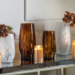 Lola Small Glass Vase - White - thumbnail 5