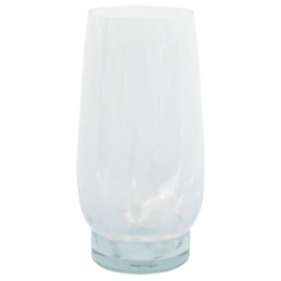 Lola Small Glass Vase - White - thumbnail 1