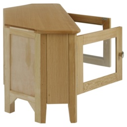 Hardwick Oak Corner Media Stand - thumbnail 5