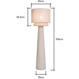 BHS Terri Tiered Floor Lamp - Natural - thumbnail 4