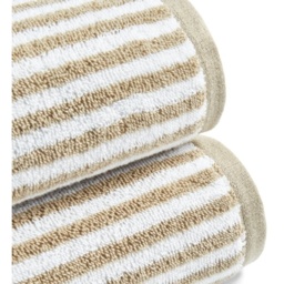 Christy Portobello Stripe Cotton Towel - Birch - Bath Sheet - thumbnail 2