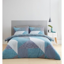 Catherine Lansfield Larsson Geo Teal Duvet Set - Double