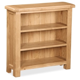 Ascot Rustic Oak Low Bookcase - thumbnail 2