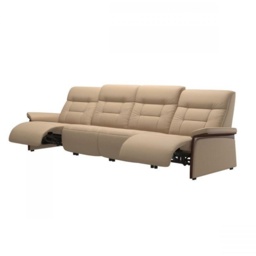 Stressless Mary 4 Seater Power Recliner Sofa With Wooden Arms - Fabric - thumbnail 2