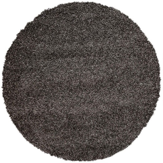 Mastercraft 039-0001/7733 Twilight Shaggy Round Rug - Charcoal - 120cm Circle - image 1