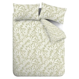 Catherine Lansfield Sorrel Leaf Duvet Set - Green - Single - thumbnail 2