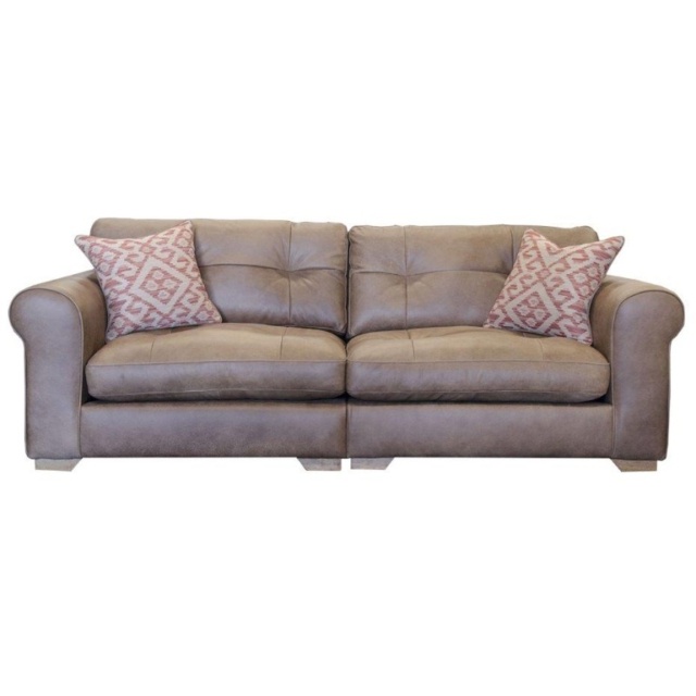 Darcy Maxi 4 Seater Leather Sofa - Leather Grade B - image 1