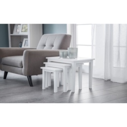 Julian Bowen Cleo Nest Of Tables - Pure White Finish