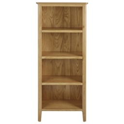 Hardwick Oak Slim Bookcase - thumbnail 1