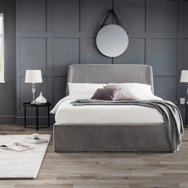 Julian Bowen Frida Storage Ottoman Bed - Grey - 150cm King