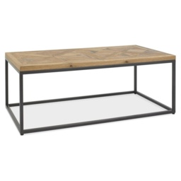 Vancouver Rustic Oak Rectangular Coffee Table - thumbnail 2