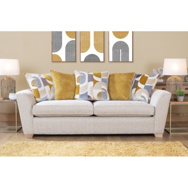Taylor Pillow Back Grand 4 Seater Sofa in Fabric - Grade SE - image 1
