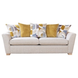 Taylor Pillow Back Grand 4 Seater Sofa in Fabric - Grade SE - thumbnail 2