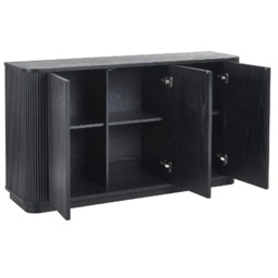 Julian Bowen Louis Fluted Sideboard - Black - thumbnail 3