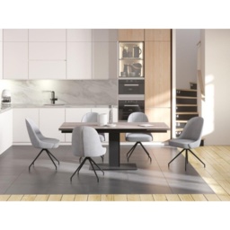 Akante Miami Swivel Dining Chair - Light Grey - thumbnail 3