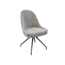 Akante Miami Swivel Dining Chair - Light Grey - thumbnail 1