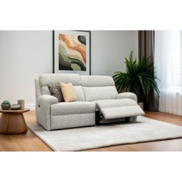 G Plan Hardy 3 Seater Fabric Recliner Sofa - Fabric Grade A - Double Electric With Headrest and Lumbar - With Heated Seats - thumbnail 1