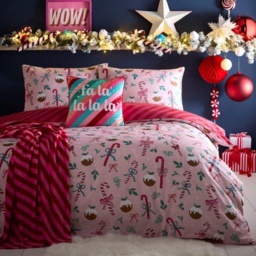 Fusion Festive Fancy Duvet Set - Pink - King - thumbnail 5