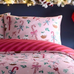 Fusion Festive Fancy Duvet Set - Pink - King - thumbnail 2