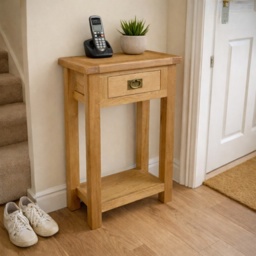 Ascot Rustic Oak Telephone Table - thumbnail 1