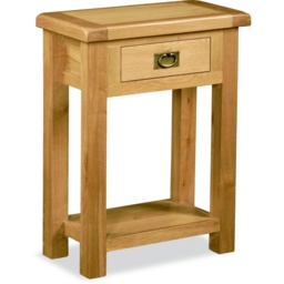 Ascot Rustic Oak Telephone Table - thumbnail 2