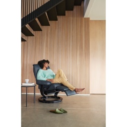 Stressless Mayfair Chair With Power Dual Motor LegBack - Large - Fabric - thumbnail 3