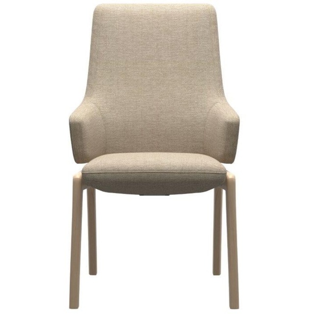 Stressless Vanilla High Back D100 Dining Chair With Arms - Paloma Leather - image 1