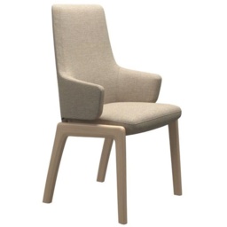 Stressless Vanilla High Back D100 Dining Chair With Arms - Paloma Leather - thumbnail 3