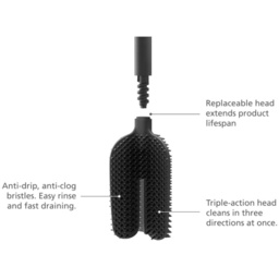 Joseph Joseph Flex 360 Toilet Brush - Matt Black - thumbnail 3