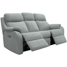 G Plan Kingsbury 3 Seater Recliner Sofa - Fabric Grade W - Double Electric