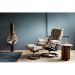 Stressless Mayfair Chair With Signature Base - Large - Paloma Leather - With Footstool - thumbnail 2