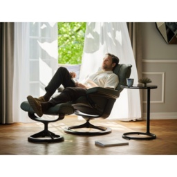 Stressless Mayfair Chair With Signature Base - Large - Paloma Leather - With Footstool - thumbnail 6