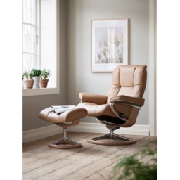 Stressless Mayfair Chair With Signature Base - Large - Paloma Leather - With Footstool - thumbnail 1