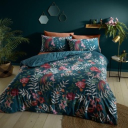 Catherine Lansfield Tropical Floral Birds Multi Duvet Set - Single - thumbnail 1