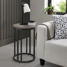 Markham Silver Grey Round Side Table