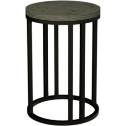 Markham Silver Grey Round Side Table - thumbnail 2