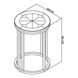 Markham Silver Grey Round Side Table - thumbnail 4