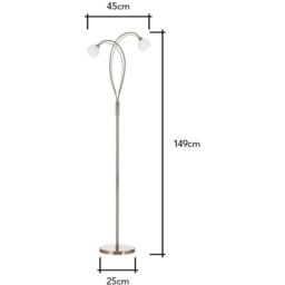BHS Soni Floor Lamp - Antique Brass/Alabaster - thumbnail 2